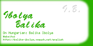 ibolya balika business card